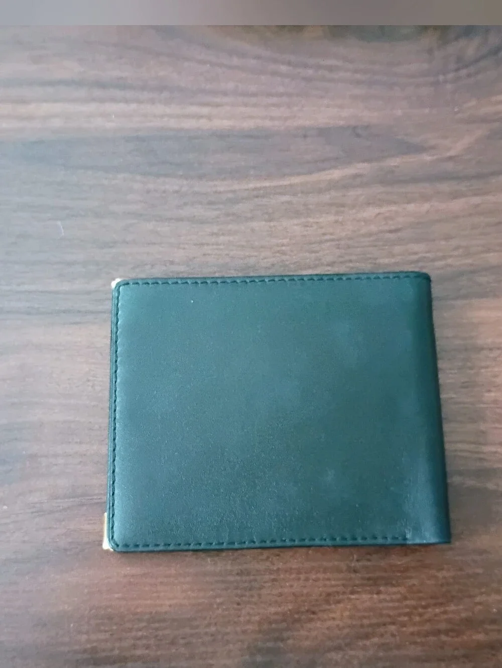 Dunhill Men's Black Leather Bi-Fold Wallet - Gold Corner Accents -  Excellent !